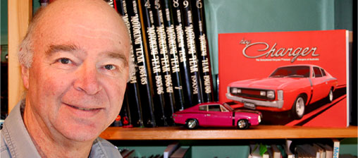 Gavin Farmer with motoring books